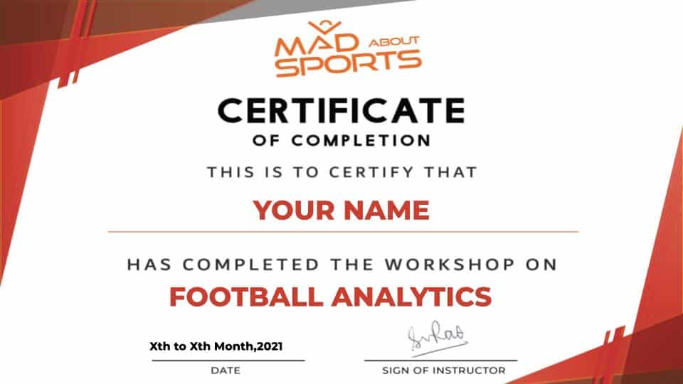 Football Analytics Certificate